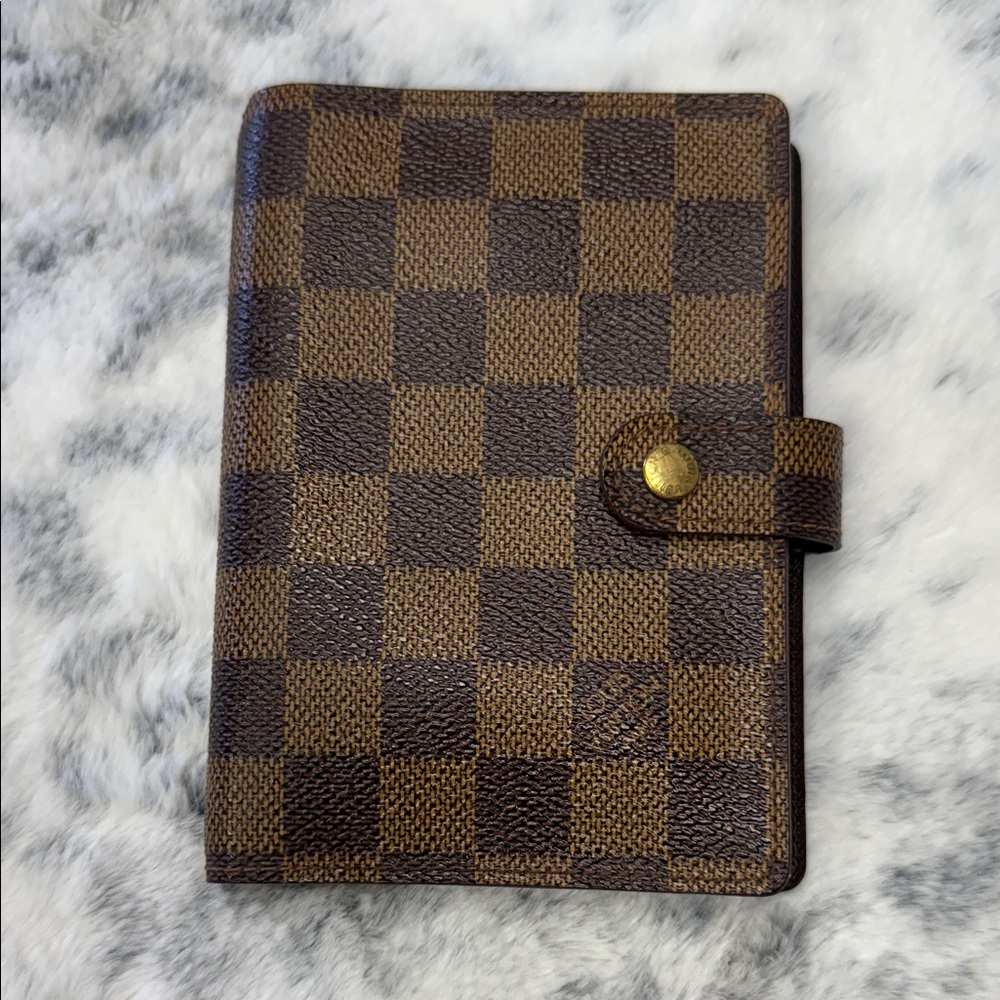Louis Vuitton Damier Ebene coated cavas notebook passport & CC holder